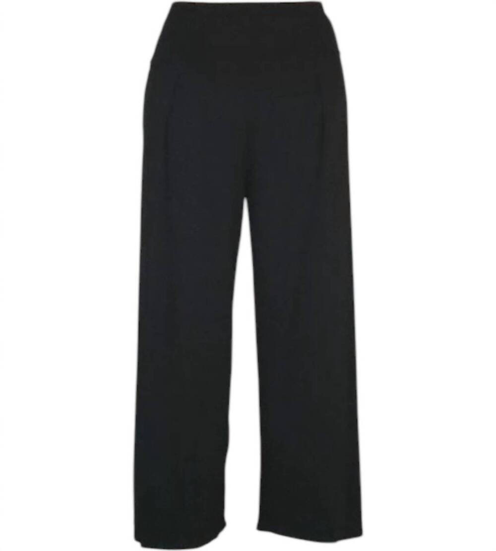 NEW KLEEN women's crop pleats pant in black
